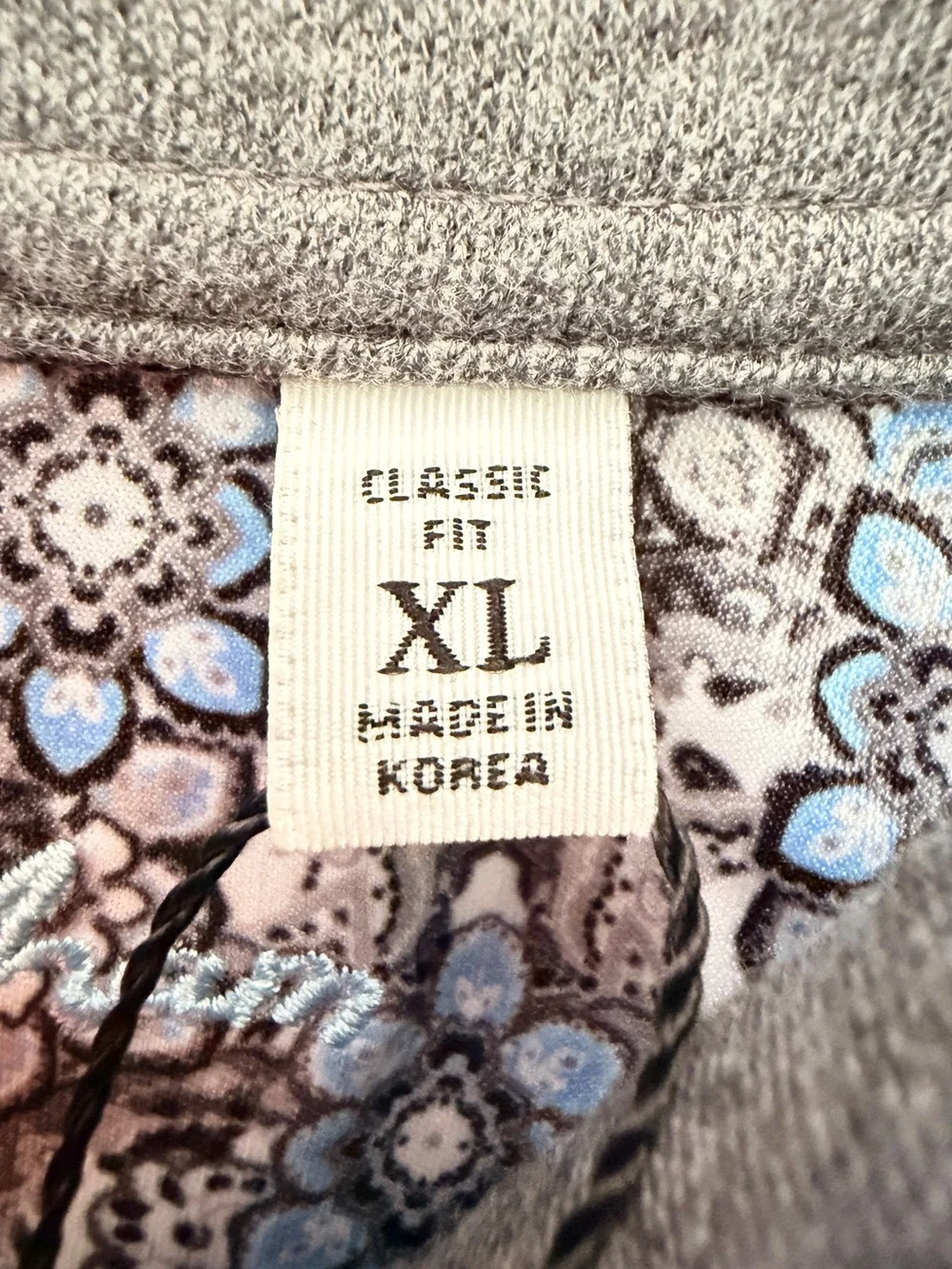 Robert Graham Cariso Luxury Quarter Zip Pullover XL Gray Heathered NWT